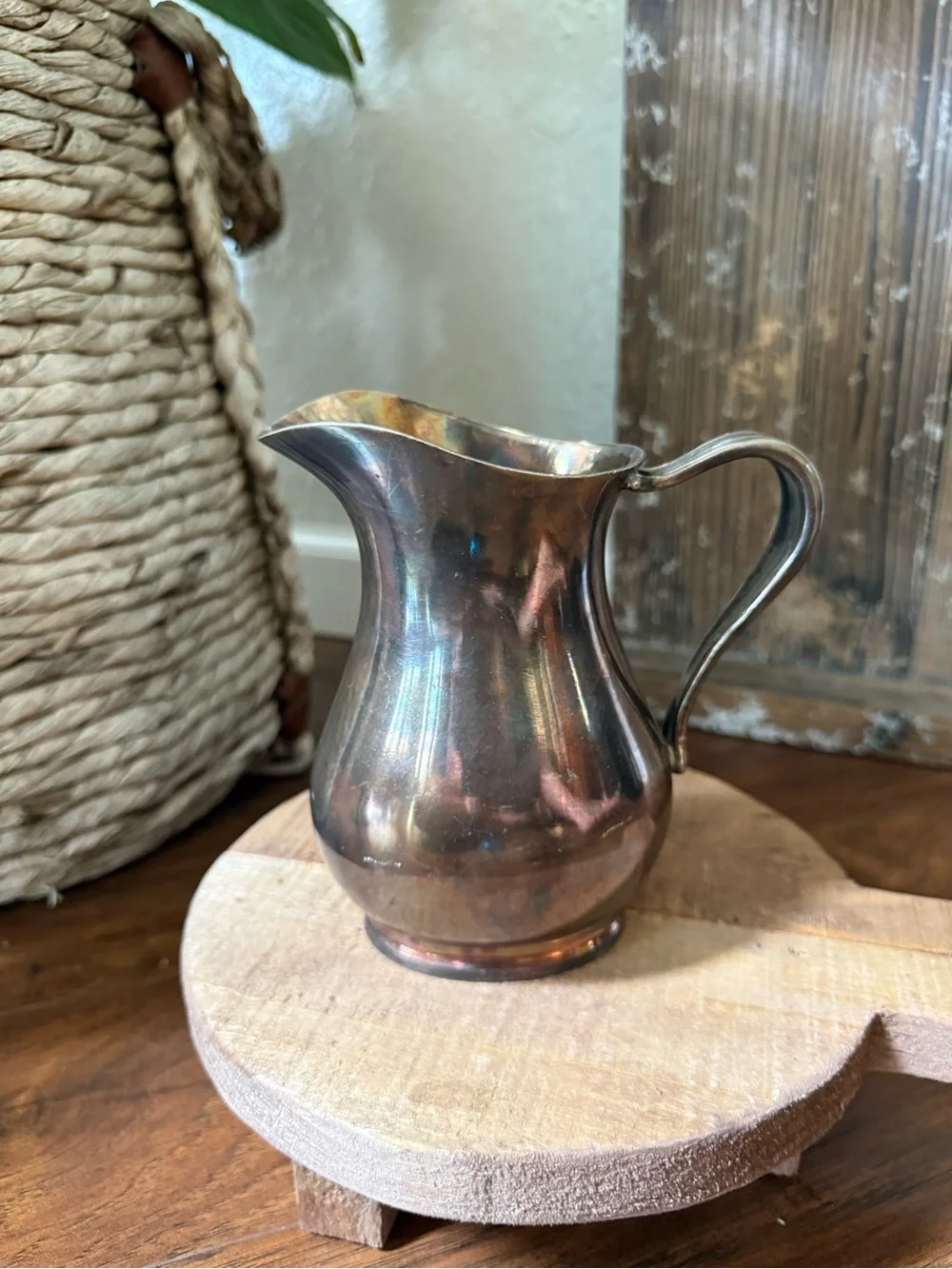 Vintage Reed And Barton  Silver Soldered 16oz. U.S.N Navy Creamer Pitcher 3600